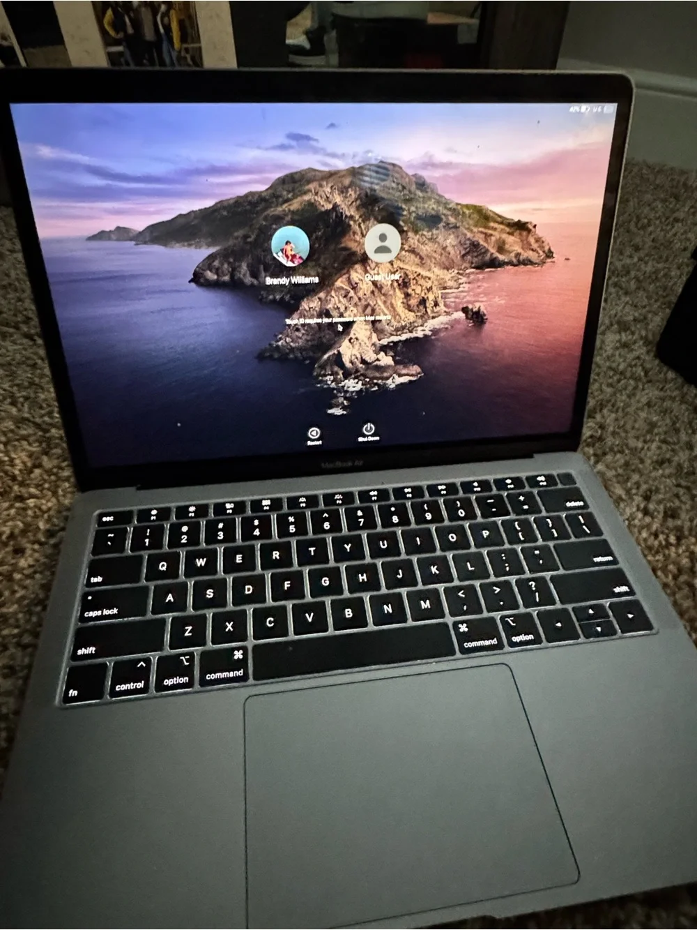 Apple Space Gray MacBook Pro Top-View Laptop